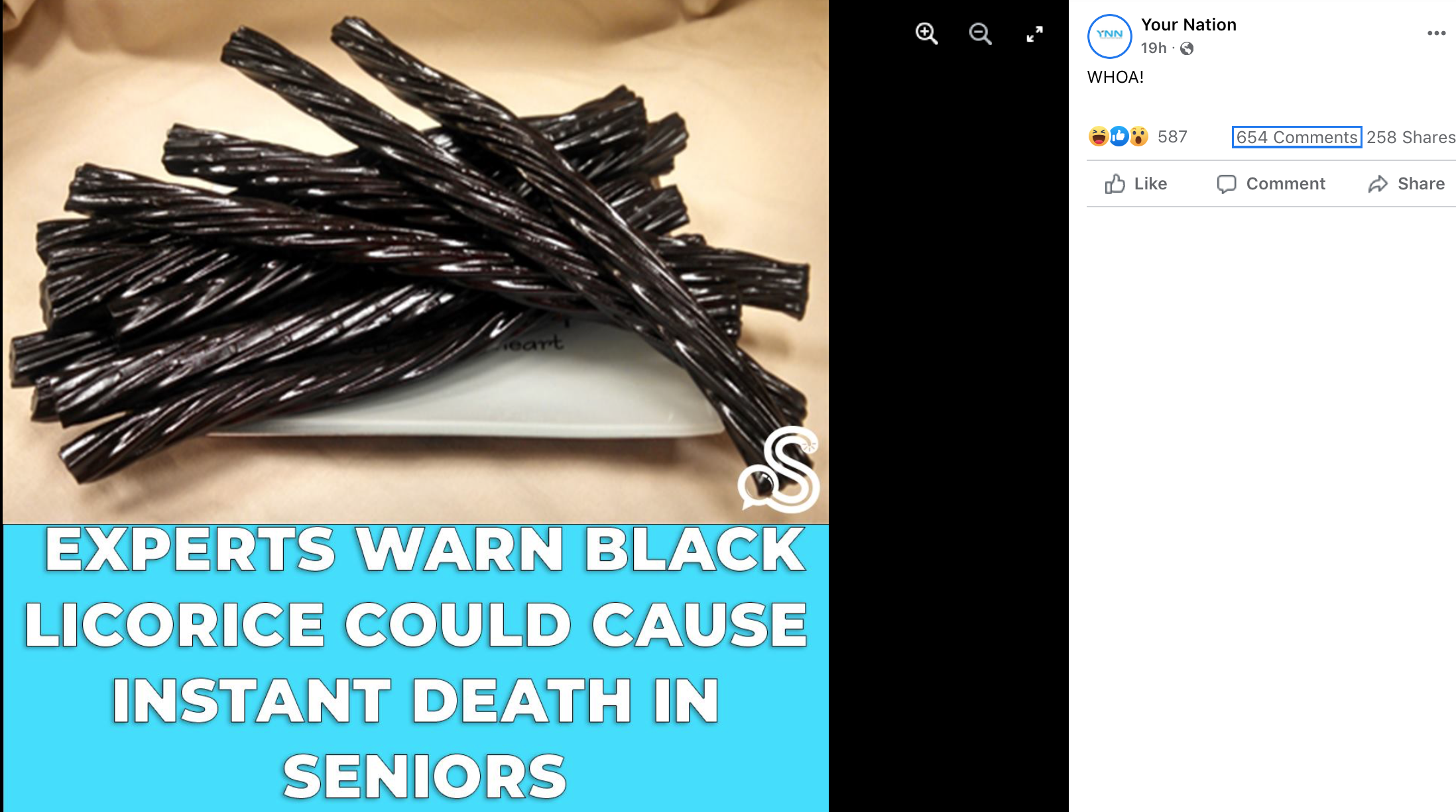 Fact Check 'Experts' Did NOT Issue Warning That Black Licorice Causes Instant Death In 'Seniors